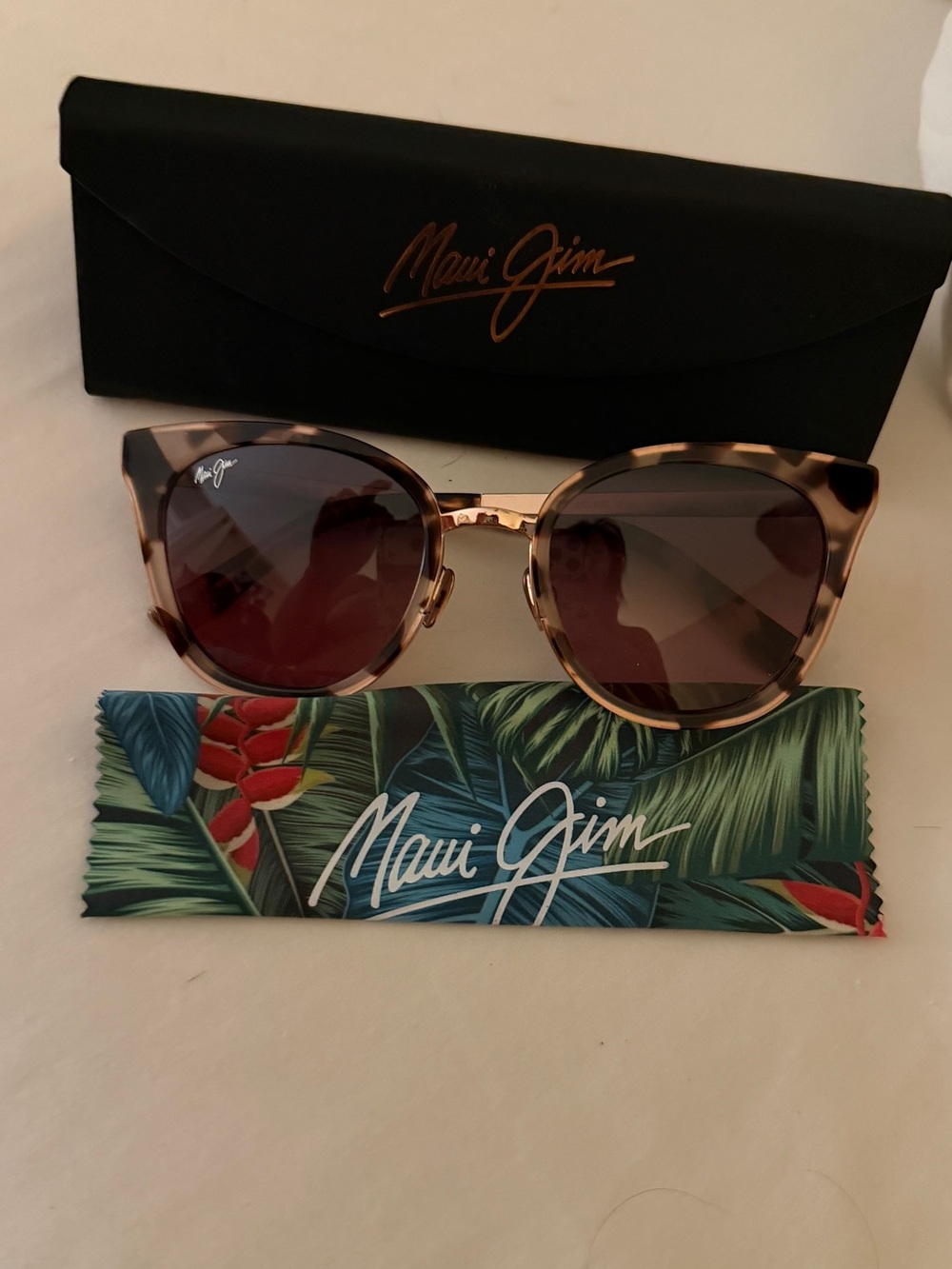 Maui Jim Women's Tortoiseshell Cat-Eye Sunglasses - Brown Gradient Lenses